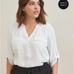 Harper Georgette Pullover 3/4 Sleeve Blouse - never worn